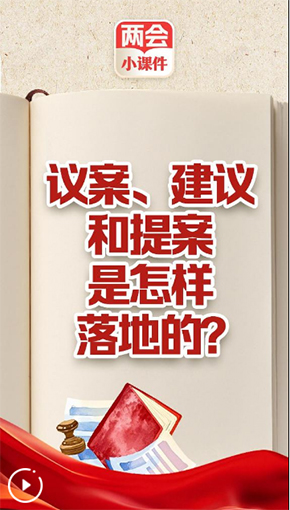 兩會小課件丨議案、建議和提案是怎樣落地的？